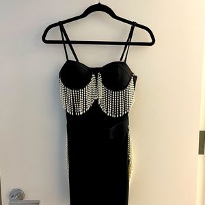 Black & Pearl body con dress